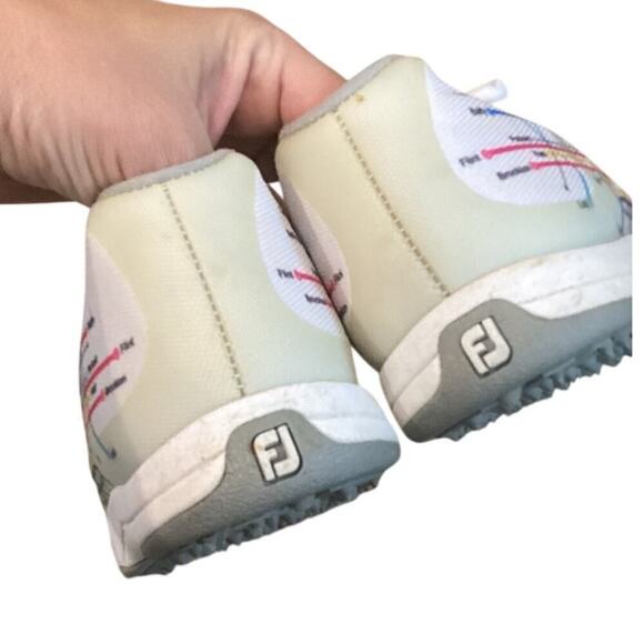 Amazon.com | FootJoy Women Foot Joy Womens Golf Shoes US 8 White Rainbow Ortholite Subway Print Leisure FJ
